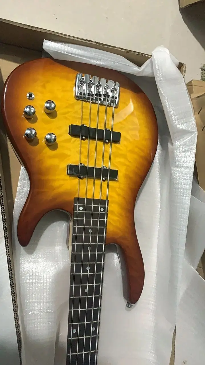 Оптовая продажа Бас Новое поступление 5 строка электрическая бас-гитара Precisionmodel