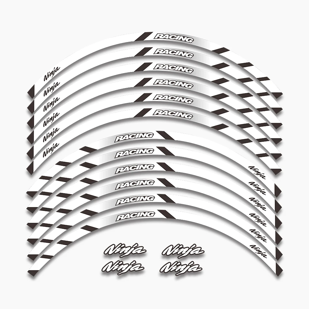 12 полосок наклейки на мотоцикл Светоотражающие Водонепроницаемые колеса для