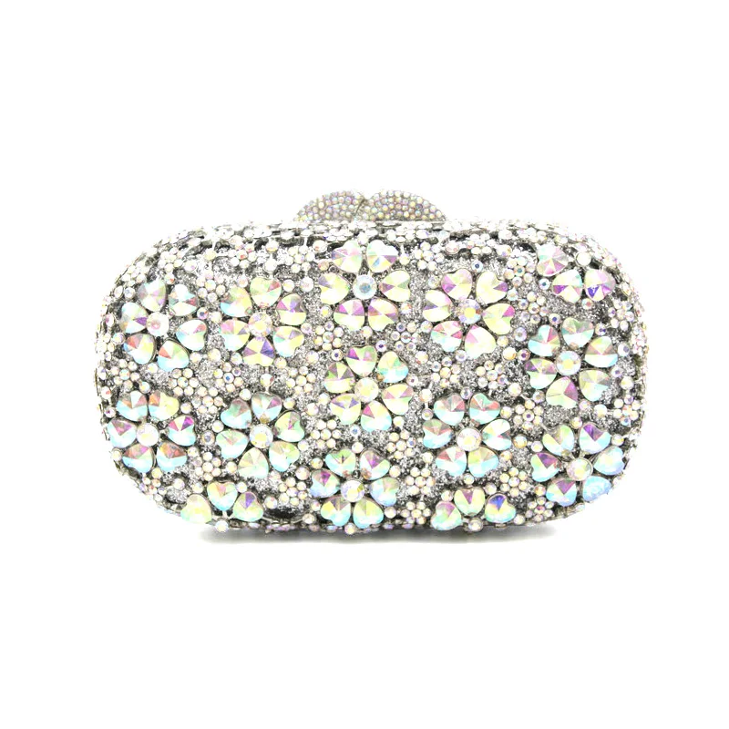 

colorful wedding banquet clutch bag handbags prom bag Golden Crystal Evening Bag red Diamond Dinner messenger bag for bride Bag
