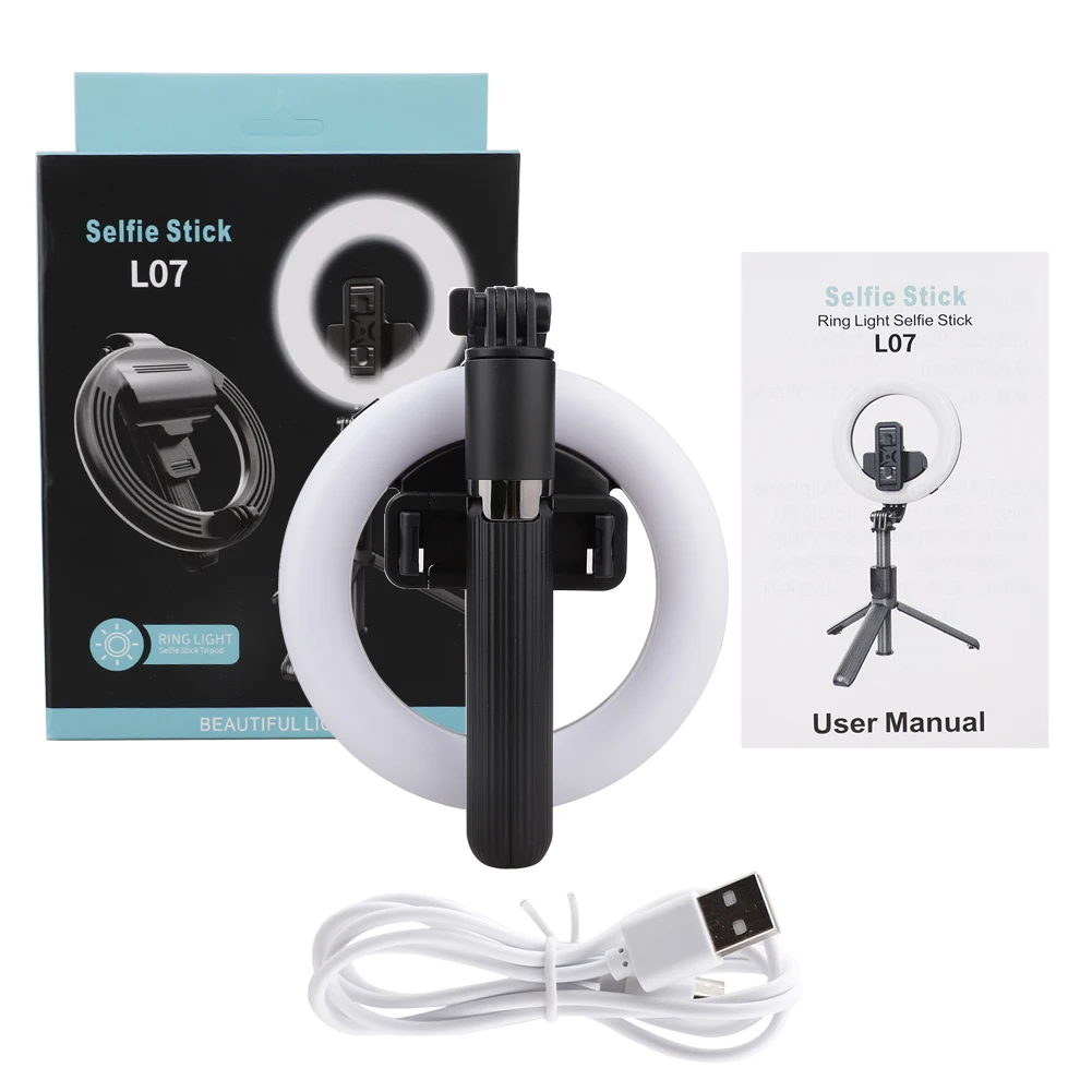 Складсветильник штатив для селфи беспроводная палка со штативом и кольцевым