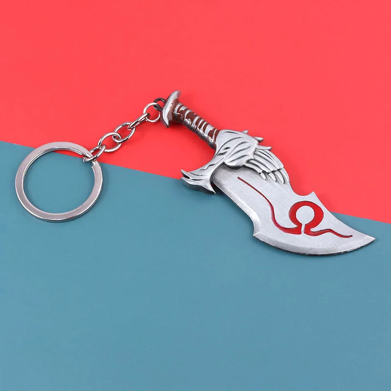 Игра God of War Kratos Chaos Blade брелок Подвеска для ключей ювелирные изделия для мужчин и женщин автомобильные аксессуары для ключей