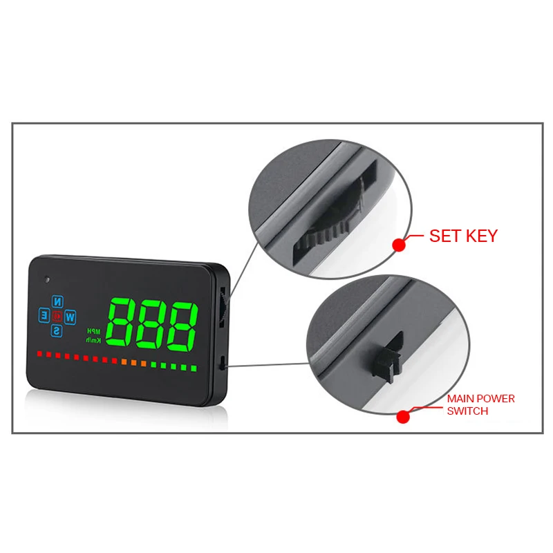 Onever Car HUD Projector Auto Display Electronic Windshield Precise Satellite Signal Light GPS Durable | Автомобили и мотоциклы