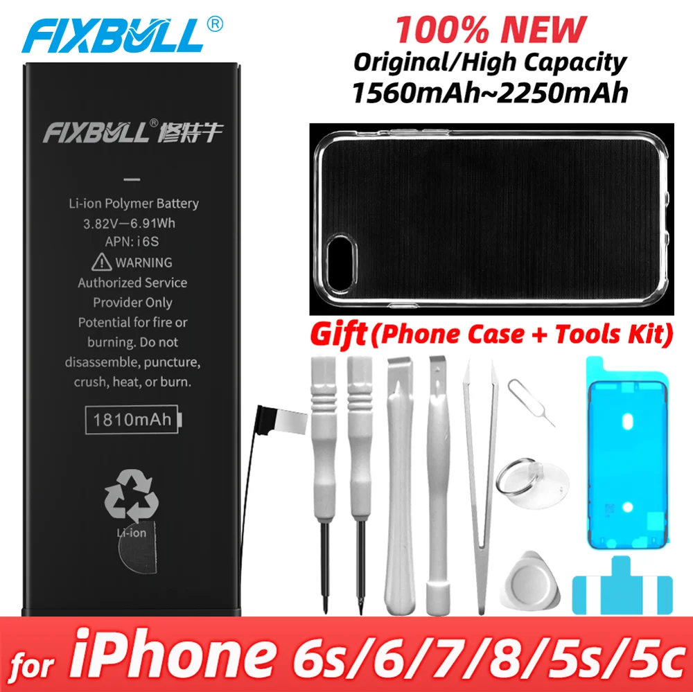 Аккумулятор FIXBULL для Apple iPhone 6s 6 7 8 5s 5c оригинальная сменная батарея iPhone6s iPhone6 iPhone7