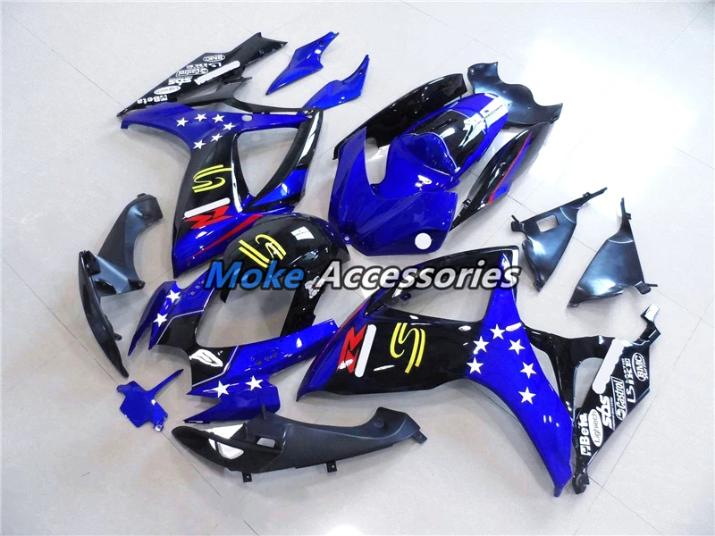 

Motorcycle Fairings Kit Fit For gsxr600/750 2006-2007 Bodywork Set High Quality Abs Injection Blue Black
