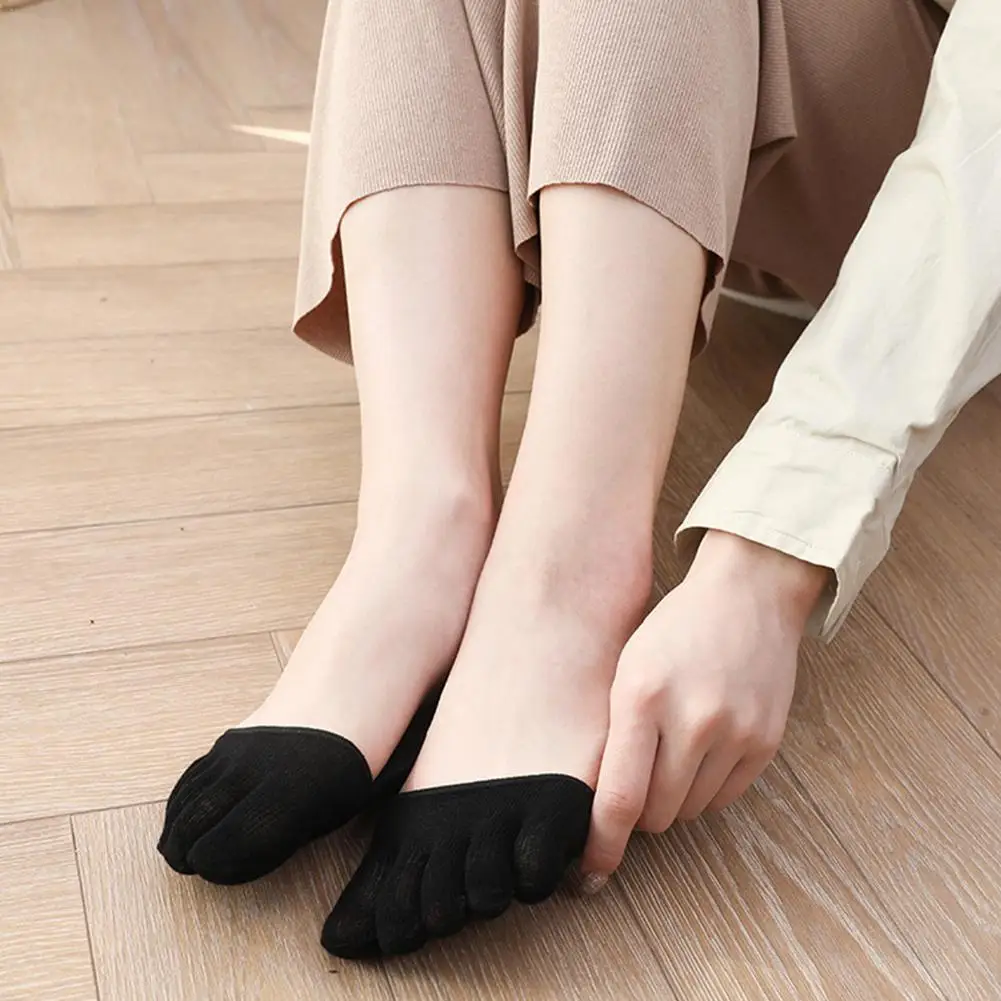 

Open toe five finger socks, invisible high heels For women, summer half thin style, pad shallow mouth boat toe socks, E4E6