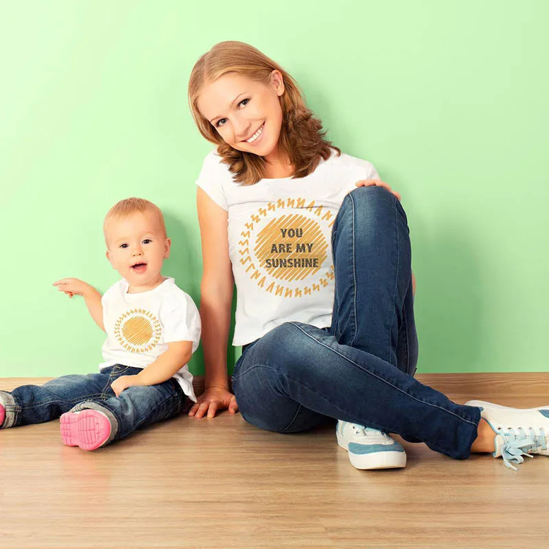 Ou мои Солнечная рубашка одинаковая Семья для мамы папы и ребенка футболки Майка