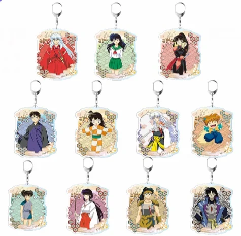 

Аниме Inuyasha Sesshoumaru Higurashi Kagome Miroku акриловый брелок Подвеска сумка очаровательный Декор Косплей Аксессуары рождественские подарки