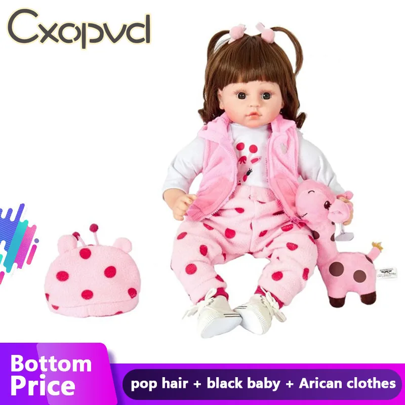 

Реалистичная кукла для новорожденных, Мягкая силиконовая детская игрушка, подарок на Рождество и день рождения, 19 дюймов 48 см