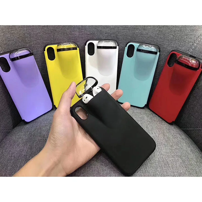 OceSap For iPhone 11 Pro Max Case 2 In1 Phone With Airpods 11Pro 7 8 Plus X XR XS Coque Fundas | Мобильные телефоны и