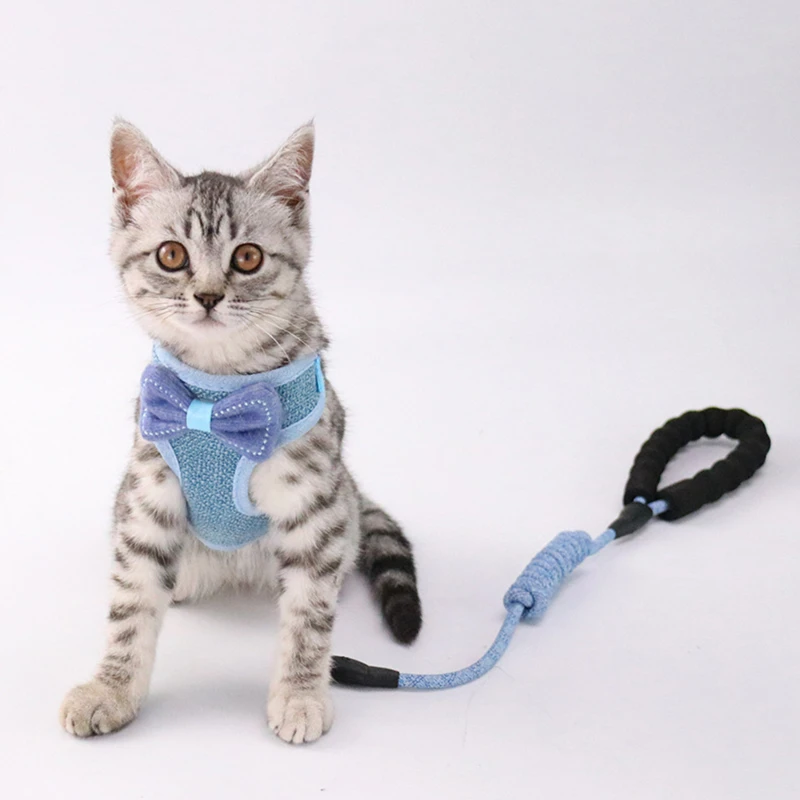 

Breakaway Cat Collar Cute Bow Vests Cat Harness And Leash Cat Product Cat Accessories Sage Green Collar For Cats Or For Puppies