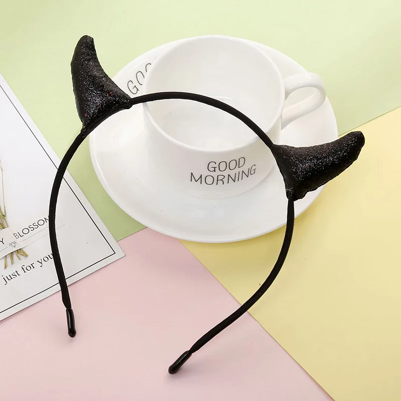 Модная повязка на голову с дьявольскими рожками праздничная атмосфера рогами