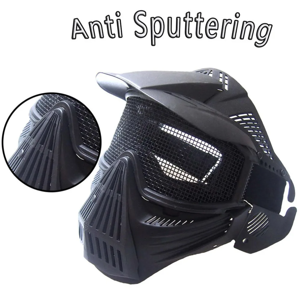 Легкая дышащая тактическая уличная маска на все лицо охотничьи военные