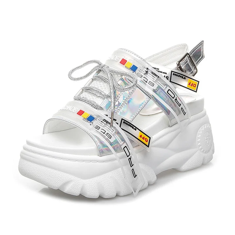 

Tide Leisure Time Increase Thick Bottom Muffin Shoe Sandals Woman 2019 Summer All-match Sandals