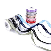 5yardslot 10mm polka dots printed grosgrain ribbon bouquet gift wrapping diy bow lovely lace series craft ribbons