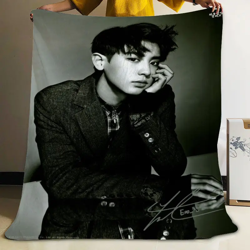 ?? Musifeカスタムパークchanyeol Kpopフランネル毛布デザイン独自の毛布フランネル毛布ソファdiyのドロップシッピング