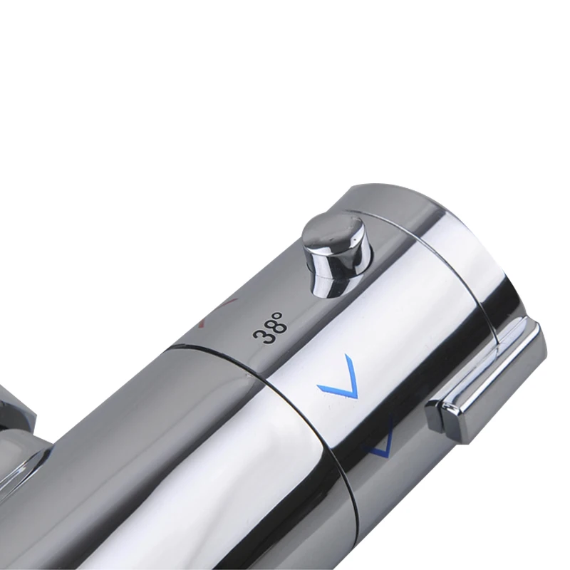 Двойной выход для ванной Душевой кран Термостатический настенный смеситель