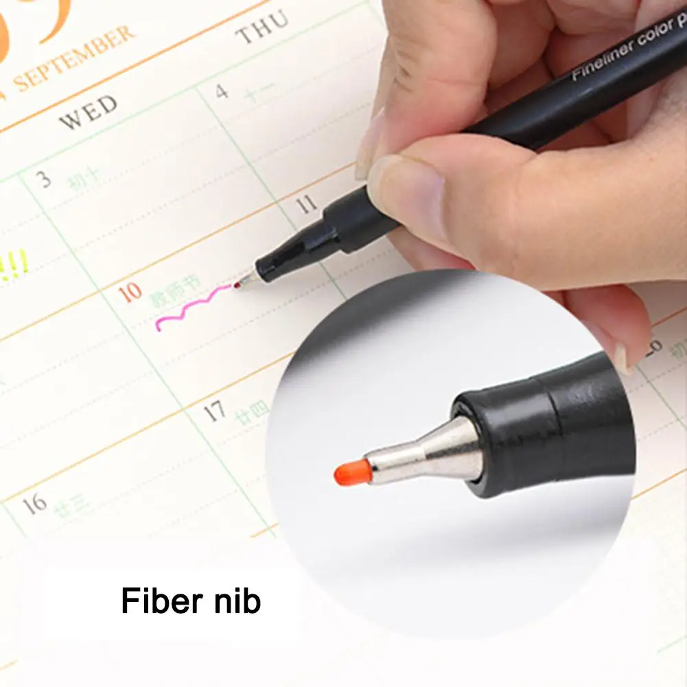 Новый 36 цветов Журнал Планировщик ручки тонкой точки маркеры Fineliner Рисование