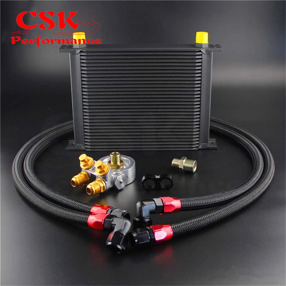 Новый 30 рядный масляный радиатор двигателя с термостатом 80 градусов + комплект