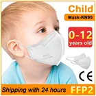 От 0 до 12 лет Детские FFP2 маски 5 слоев kn95 Mascarilla Infantil FPP2 Homologada FFP2mask для детей CE детские маски KN 95