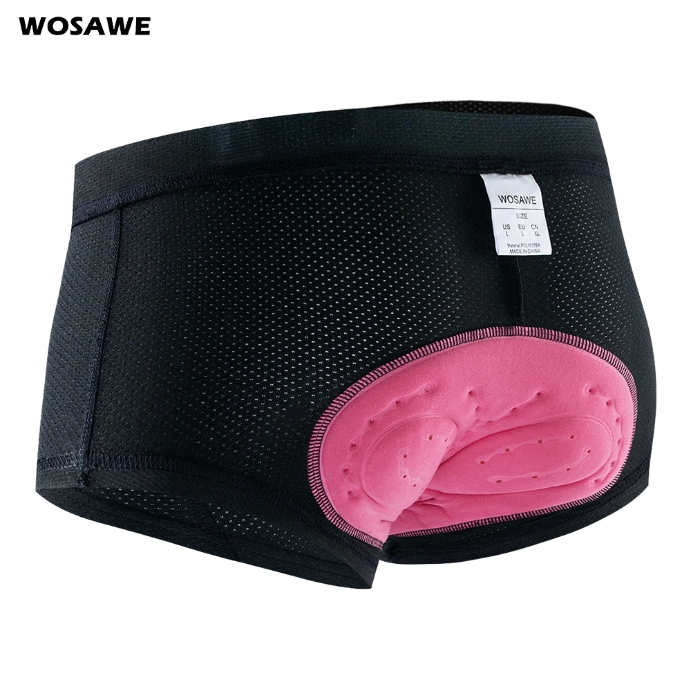 Женское велосипедное белье WOSAWE с амортизационной губкой, дышащие мягкие шорты для шоссейного и горного велосипеда MTB с четырьмя цветами.