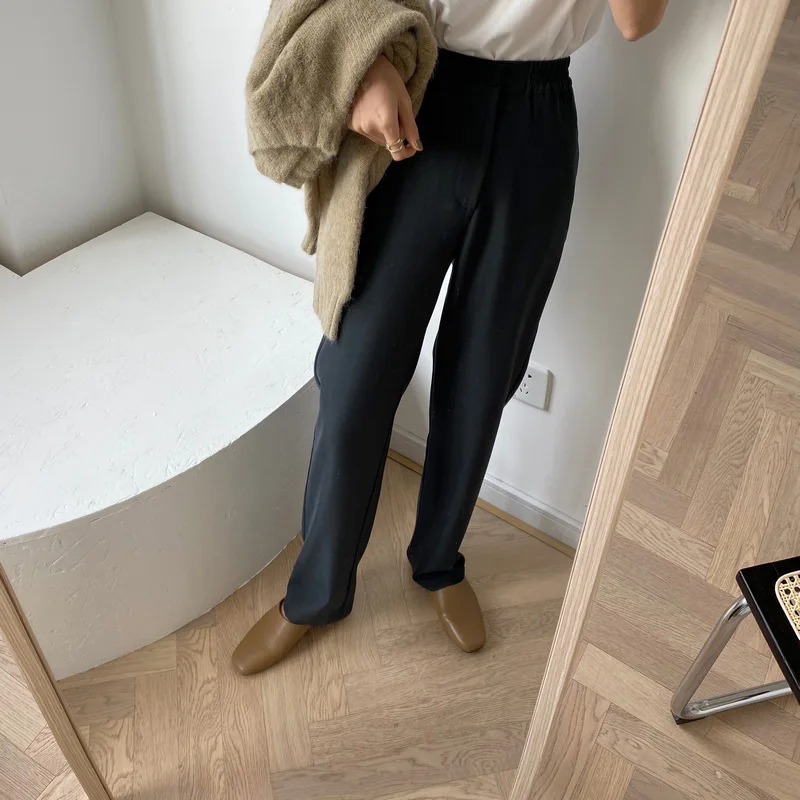 Женские прямые свободные штаны с высокой талией весна и лето 2020 Новые широкие для