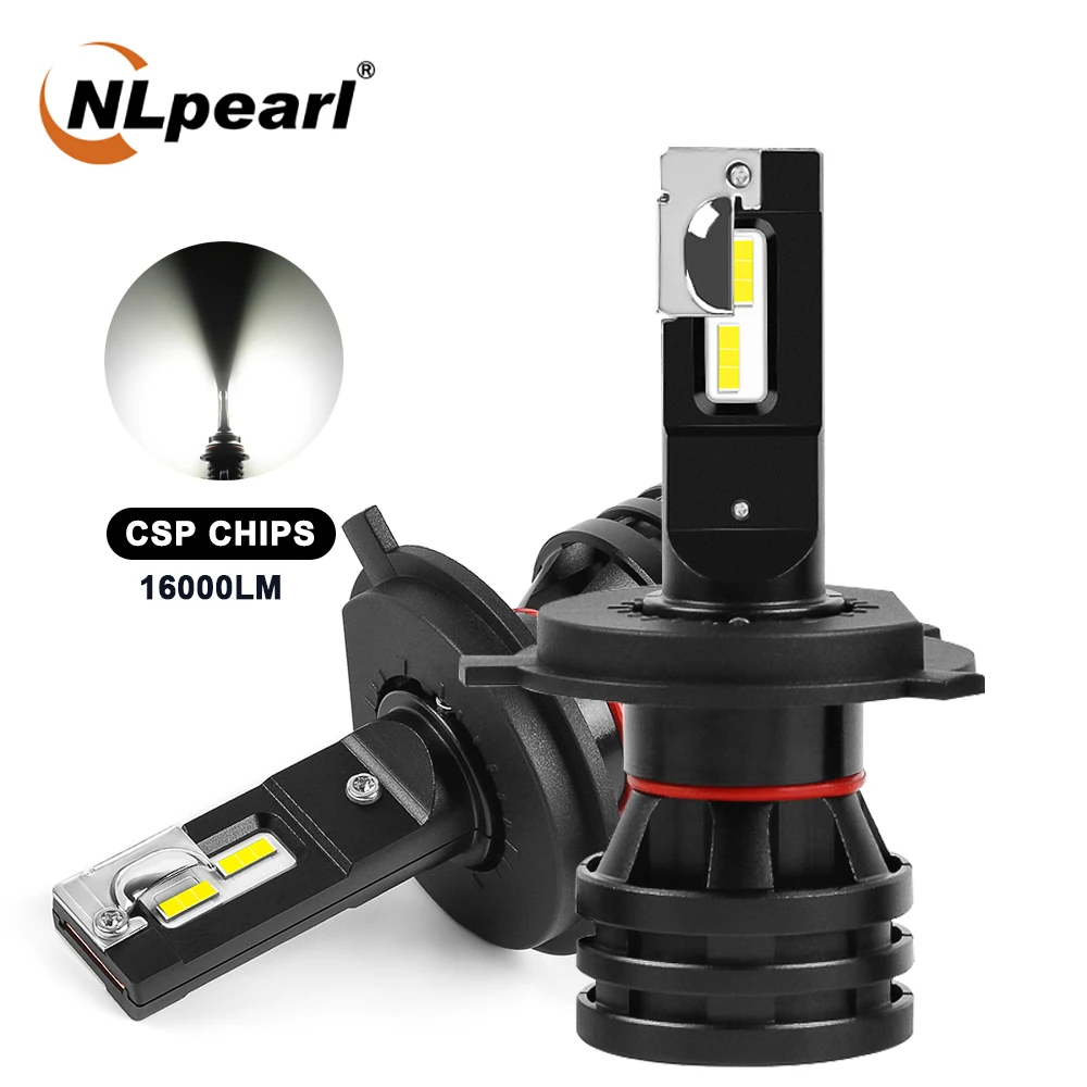 NLpearl 2X H4 светодиодный фар автомобиля лампы 50 Вт CSP 6500 к H7 H1 9005 HB3 9006 HB4 H11 H9 H8 9004 9008