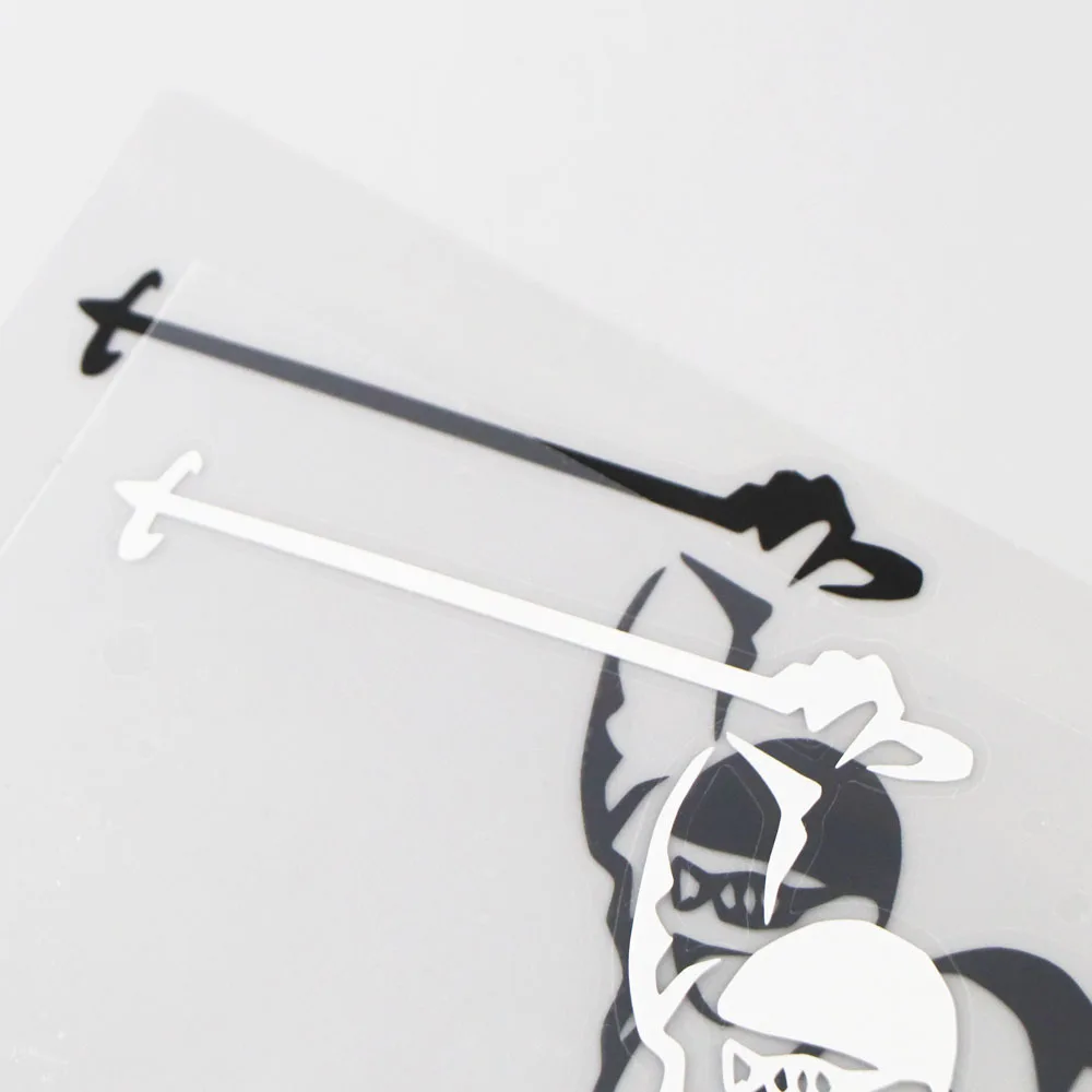 

YJZT 16.016.4CM Ski Vinyl Decals Exquisite Car Stickers Body Decoration Black/Silver 20A-0049