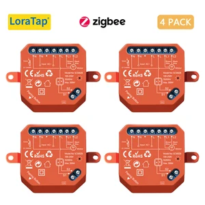 Модуль переключения рольставни LoraTap ZigBee для электрических жалюзи с электроприводом Таймер приложения Tuya Smart Life и пульт дистанционного управления Работает с Alexa Google Home Zigbee2MQTT