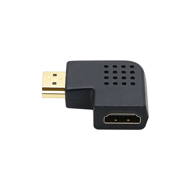 Левый 90 градусов правый угол HDMI штекер гнездо адаптер преобразователь|degree angle|left