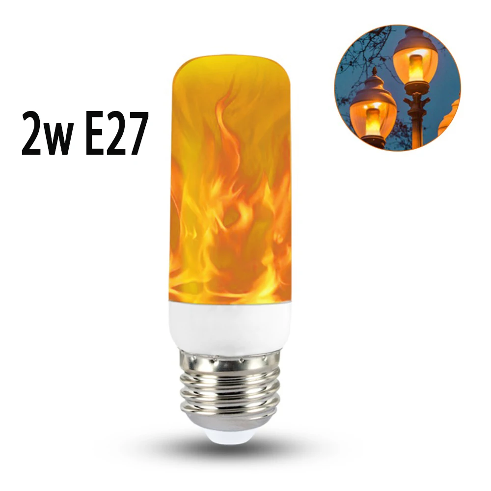 2w E27 LED bulb Новое поступление 3 Вт E27 Лампа пламени DC 5 В батарея 1200 мАч светодиодный эффект пламени огненные лампочки Мерцающая эмуляция Декор светодиодный светильник - Испускаемый цвет: 2w E27 LED bulb