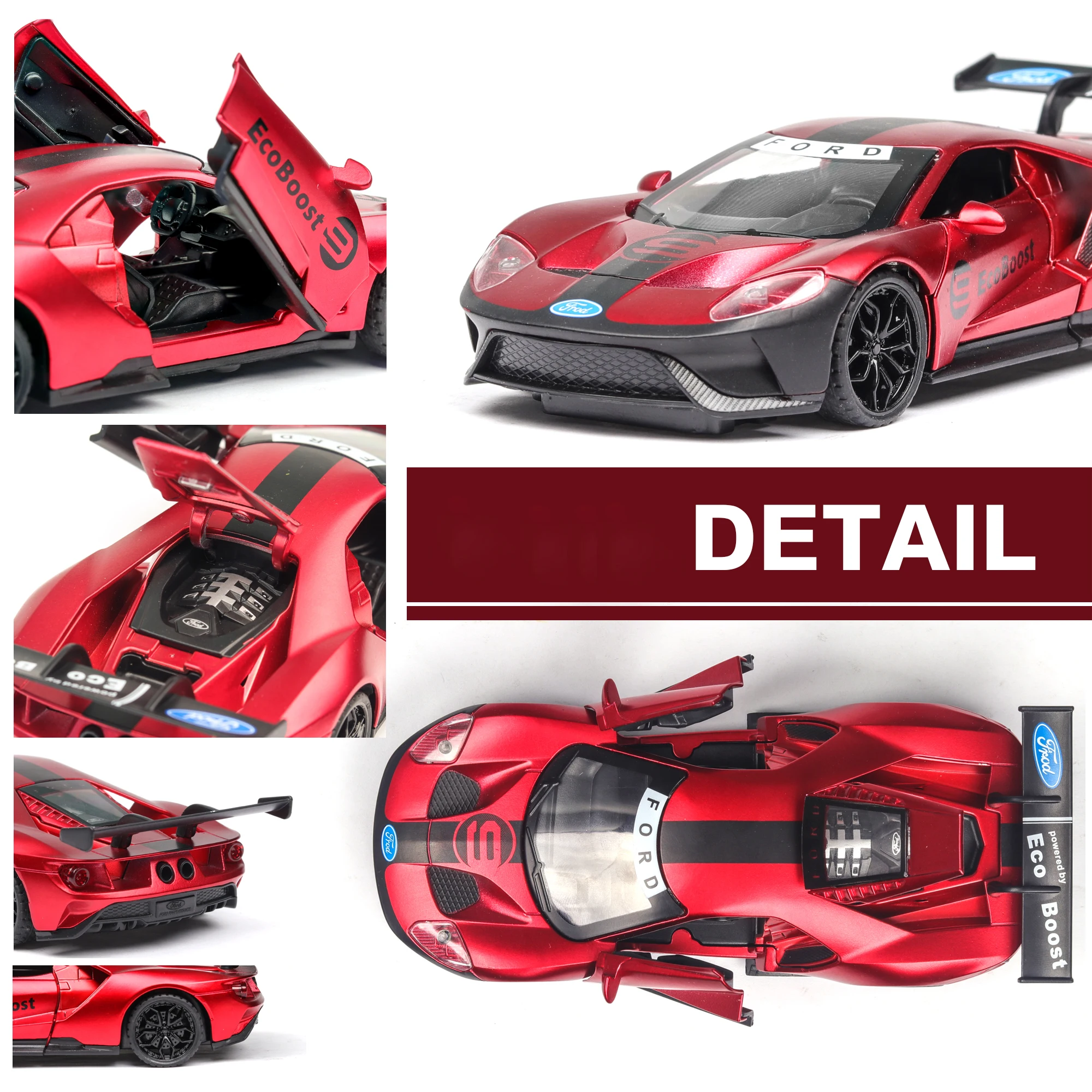 Модель гоночного автомобиля Ford GT Le Mans V8 1:32 модель из сплава литой и игрушечный