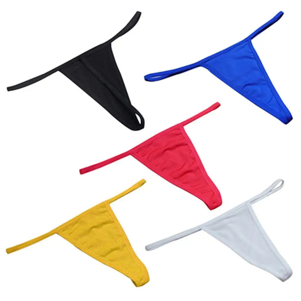 

80% Hot Sales Sexy Women Soft Solid Color V-String T-back Panties Thongs G-String Underwear Sexy Thongs Adjustable Straps