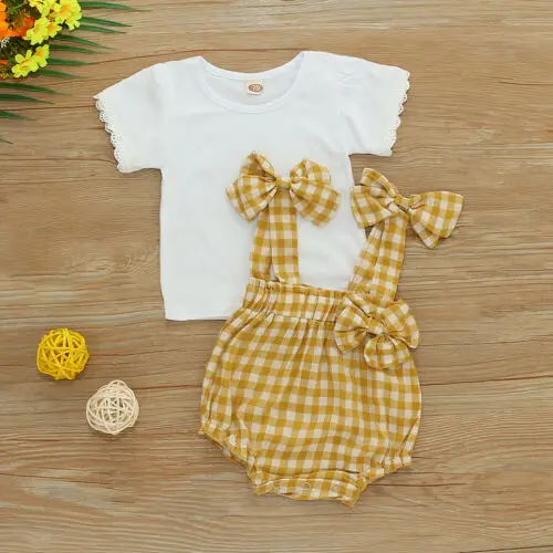 Модная футболка с оборками и бантом для новорожденных маленьких девочек топы +