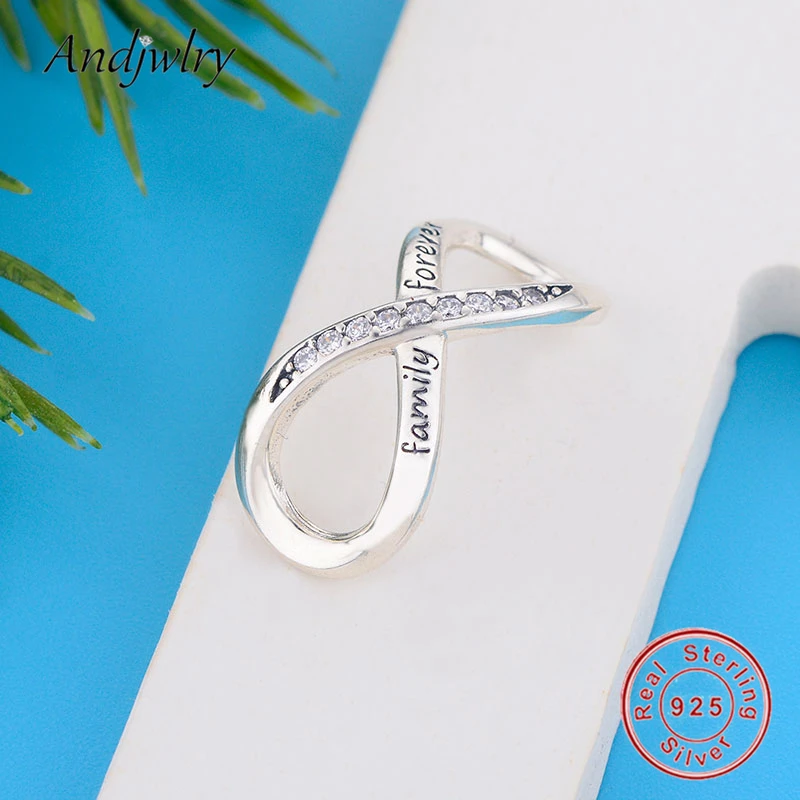 Новинка, очаровательный браслет Pandora, 925 пробы, серебряный, семейный, навсегда, очаровательный, Berloque, 925 серебро, для женщин, сделай сам, ювелирное изделие
