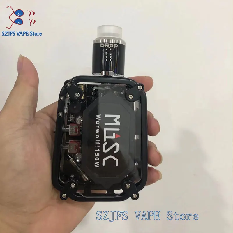 

e-cigarette Warwolf 150W Box Mod Kit vape with QP KALI RDA QP Fatality RDA Atomizer output 3500mAh battery vs Drag 2/ Minifit