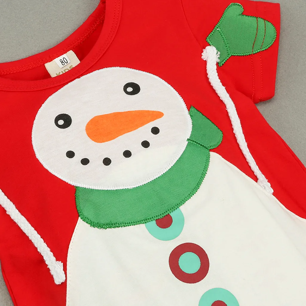 Рождественский костюм для малышей детей мальчиков и девочек Снеговик мультяшный