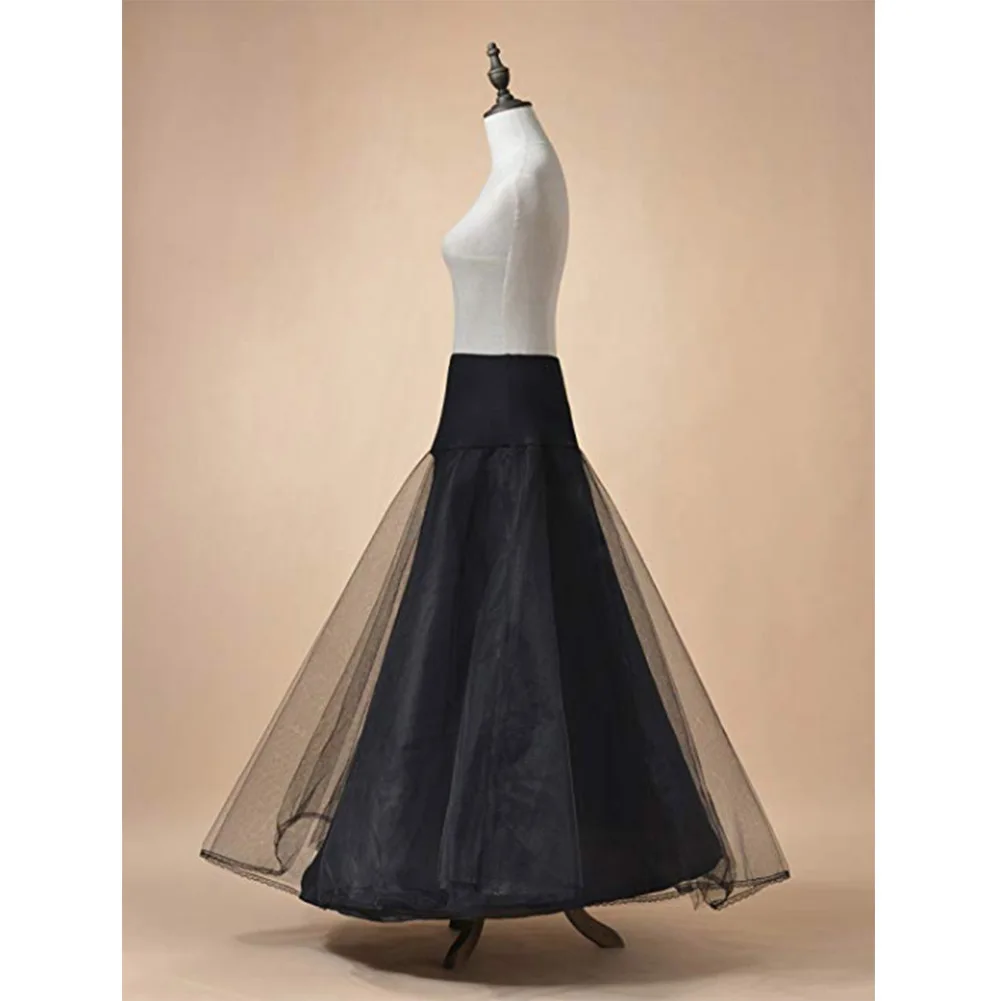 Bridal Slips Wedding Underskirt White Underdress Falda Brautpetticoat Long Crinoline Sottoveste Black A Line Petticoat Layer | Свадьбы и