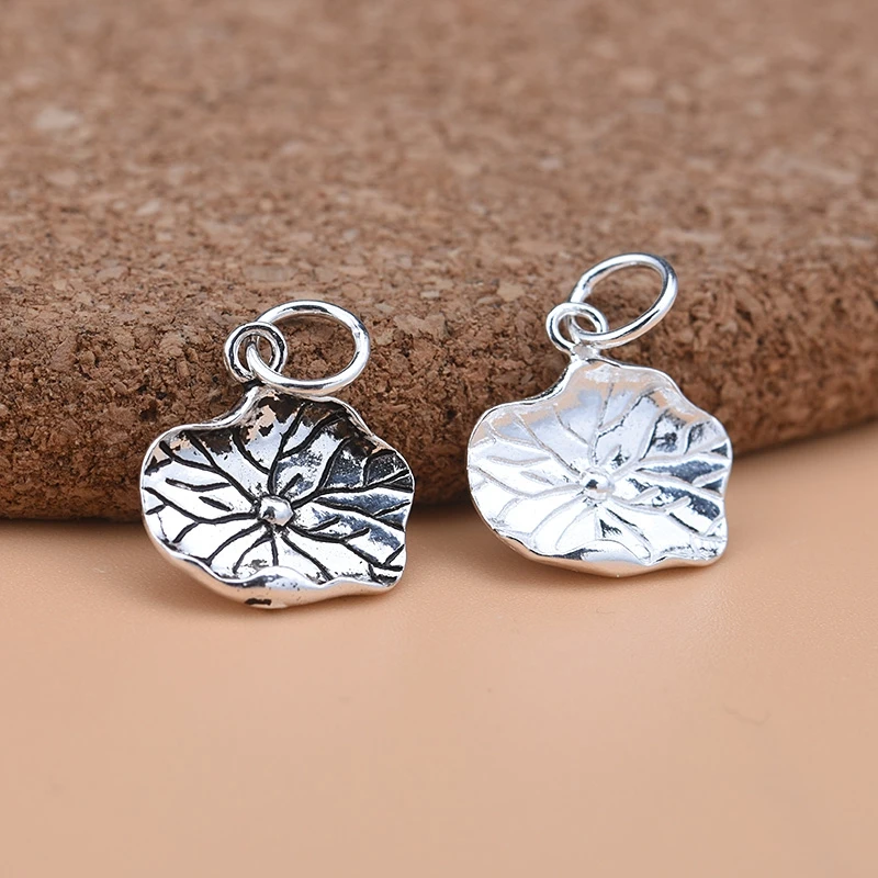 925 пробы серебряный кулон в виде листа лотоса анемона ручная работа сделай сам