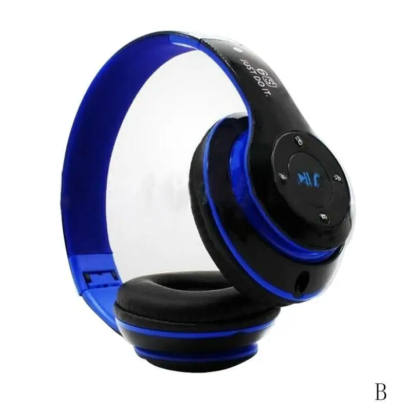 Складные беспроводные наушники с поддержкой bluetooth, TF карта, шумоподавление, беспроводные стерео гарнитуры, наушники с микрофоном - Цвет: B
