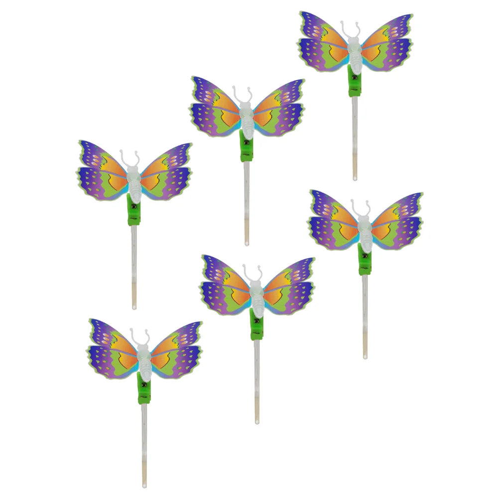 

6Pcs Butterflies Glowing Stick Flashing Stick Handheld Glowing Random Color