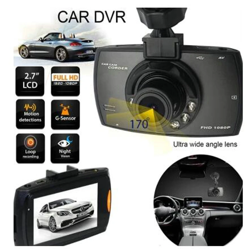 

Mini Car DVR Camera 2.4 " G30 Full HD 1080P 120 Degree Dashcam Registrars Video Recorder G-Sensor Dash Cam DVRs