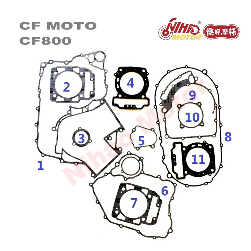 Запчасти CFMoto CF800 полная прокладка для двигателей CF800cc CF ATV UTV Gokart Quad китайские