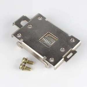 with 2 screws Однофазный 35 мм DIN rail фиксированный твердотельные реле зажим - Цвет: with 2 screws