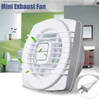 Вытяжной вентилятор, 4 дюйма, бесшумный, вытяжка для ванной комнаты, для кухни, туалета, окна, вентиляция, низкий уровень шума