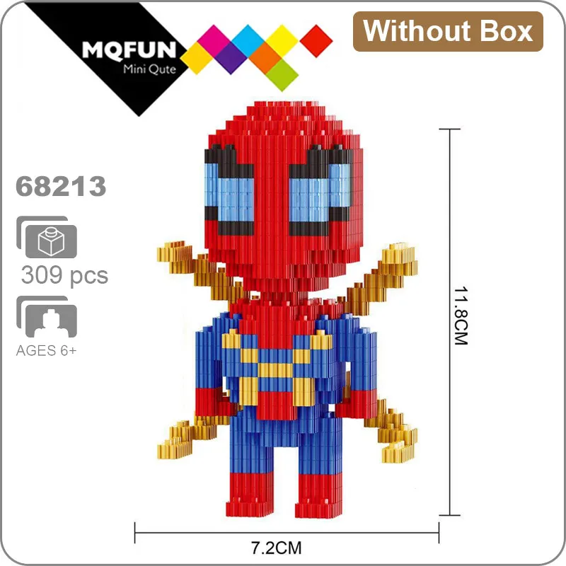 68213 Without Box Linkgo Мститель супер герой Железный человек Человек-паук танос фигурки мини строительный блок кирпичи Сборная модель обучающая игрушка - Цвет: 68213 Without Box
