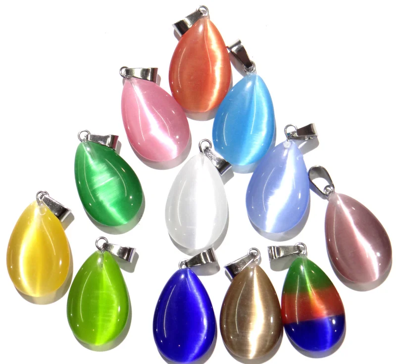 Природный камень опал тигровый глаз бирюза кварц кристалл lapis Капля воды кулон