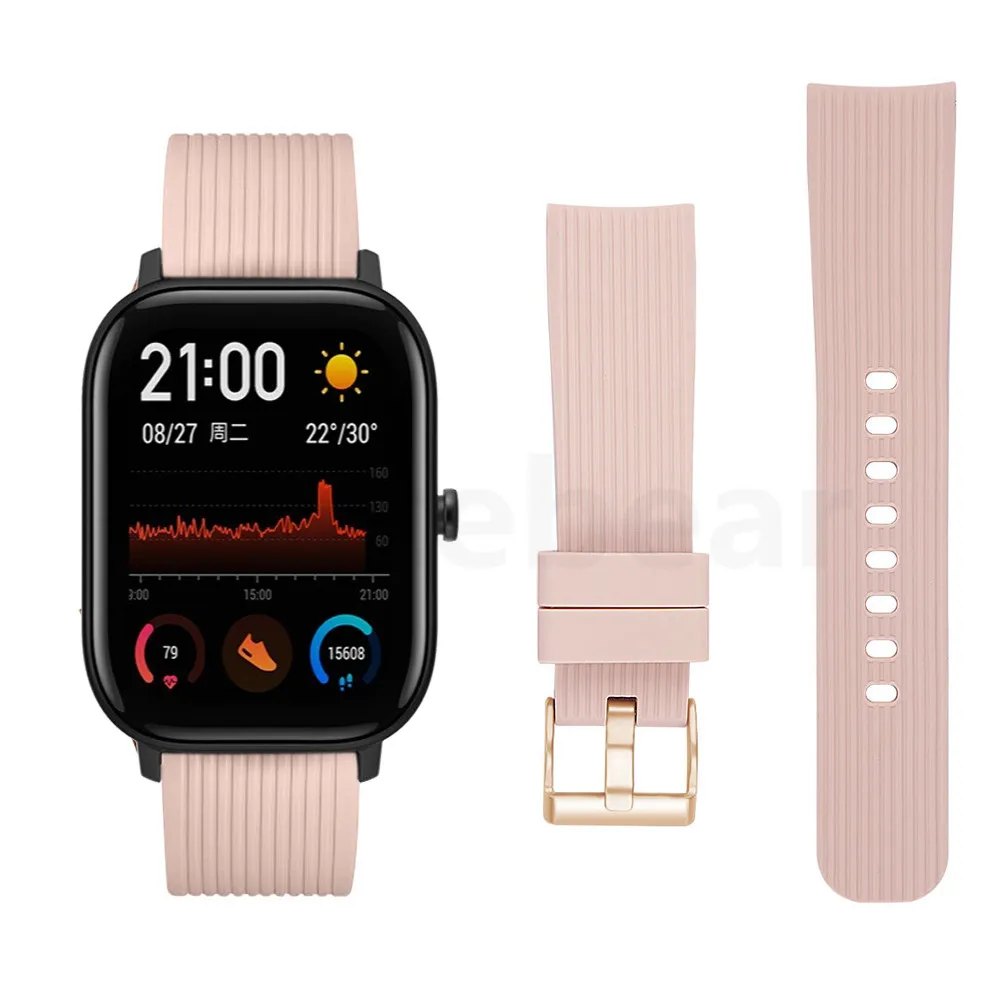 Ремешок силиконовый для Xiaomi Huami Amazfit GTS 2e Mini/ Bip U Pro Lite сменный Браслет смарт-часов |