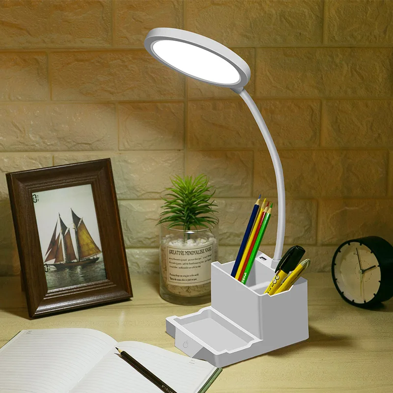 Гибкий светодиодный перезаряжаемый контейнер для ручек настольная лампа