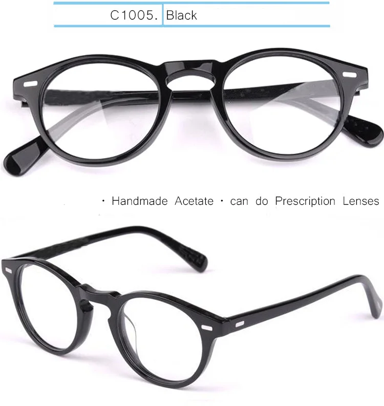 IVSTA OV 5186 с логотипом Gregory Peck ацетатные очки женские круглые поляризованные солнцезащитные очки фирменный дизайн с коробкой Близорукость Оптические