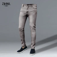 2021 new gray blue black jeans man pants casual slim denim trousers fashion clothes on sale trendyol men store male jeans pants